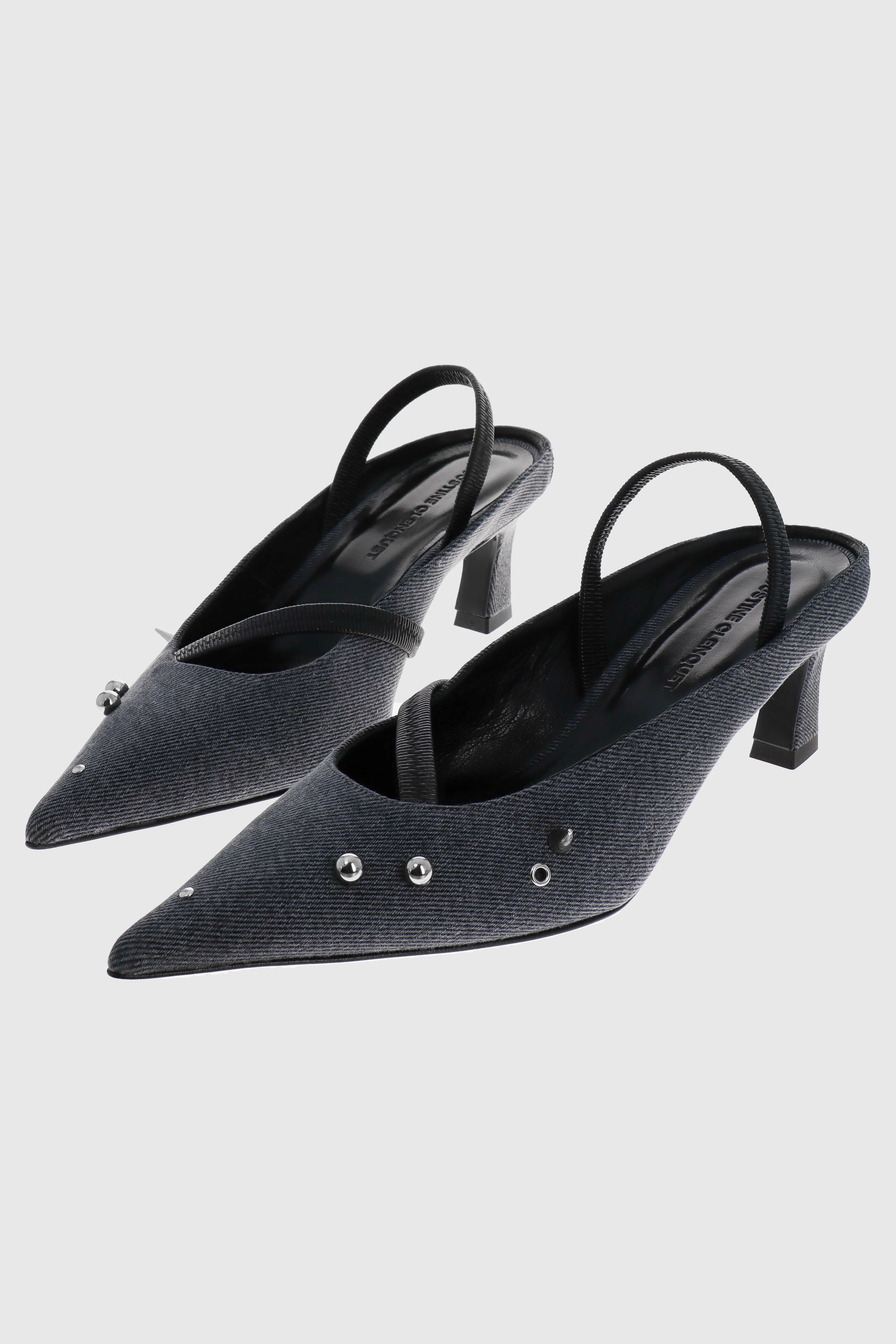 Joy denim grey slingbacks - Image 5