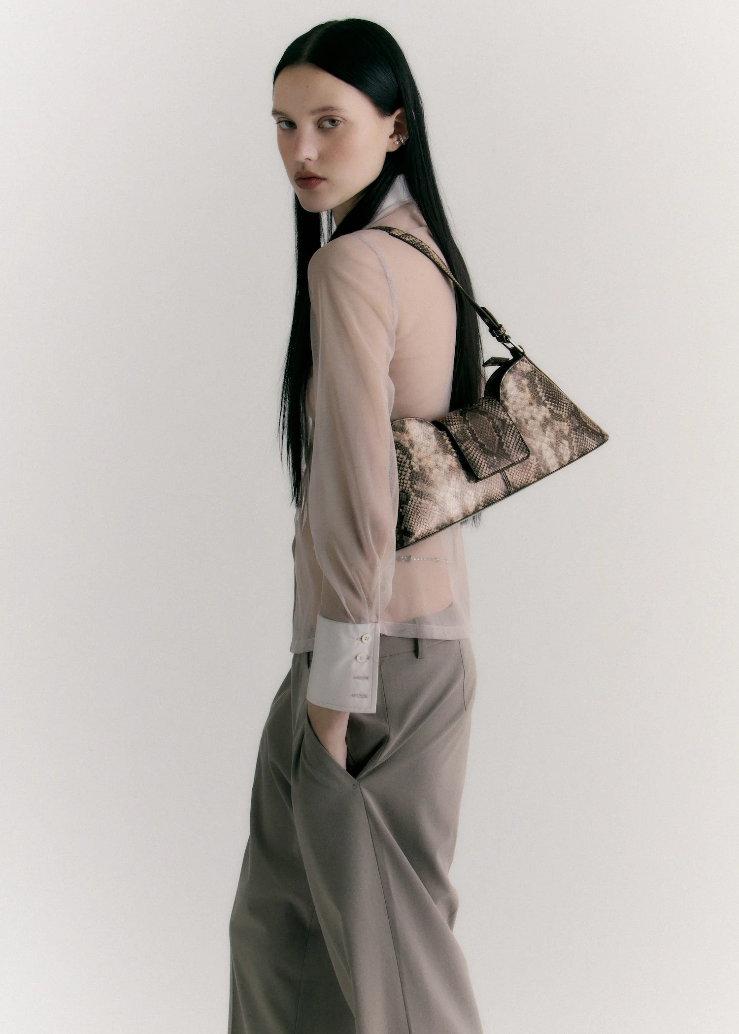 Marla Beige Python Bag + Lewis keychain - Image 3