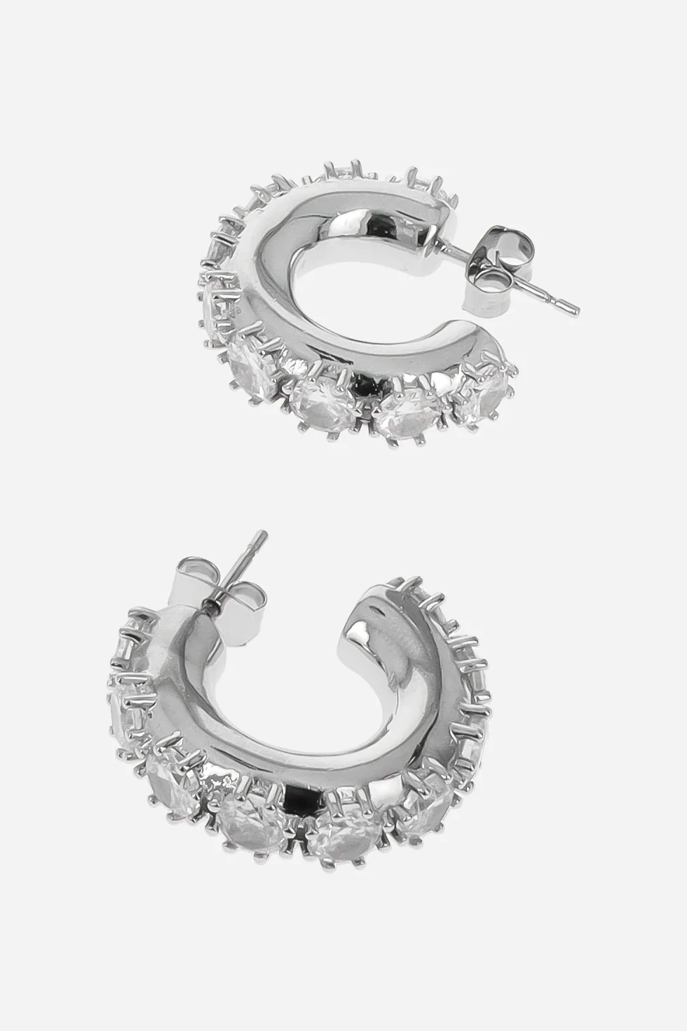 Nina medium silver earrings - Image 4