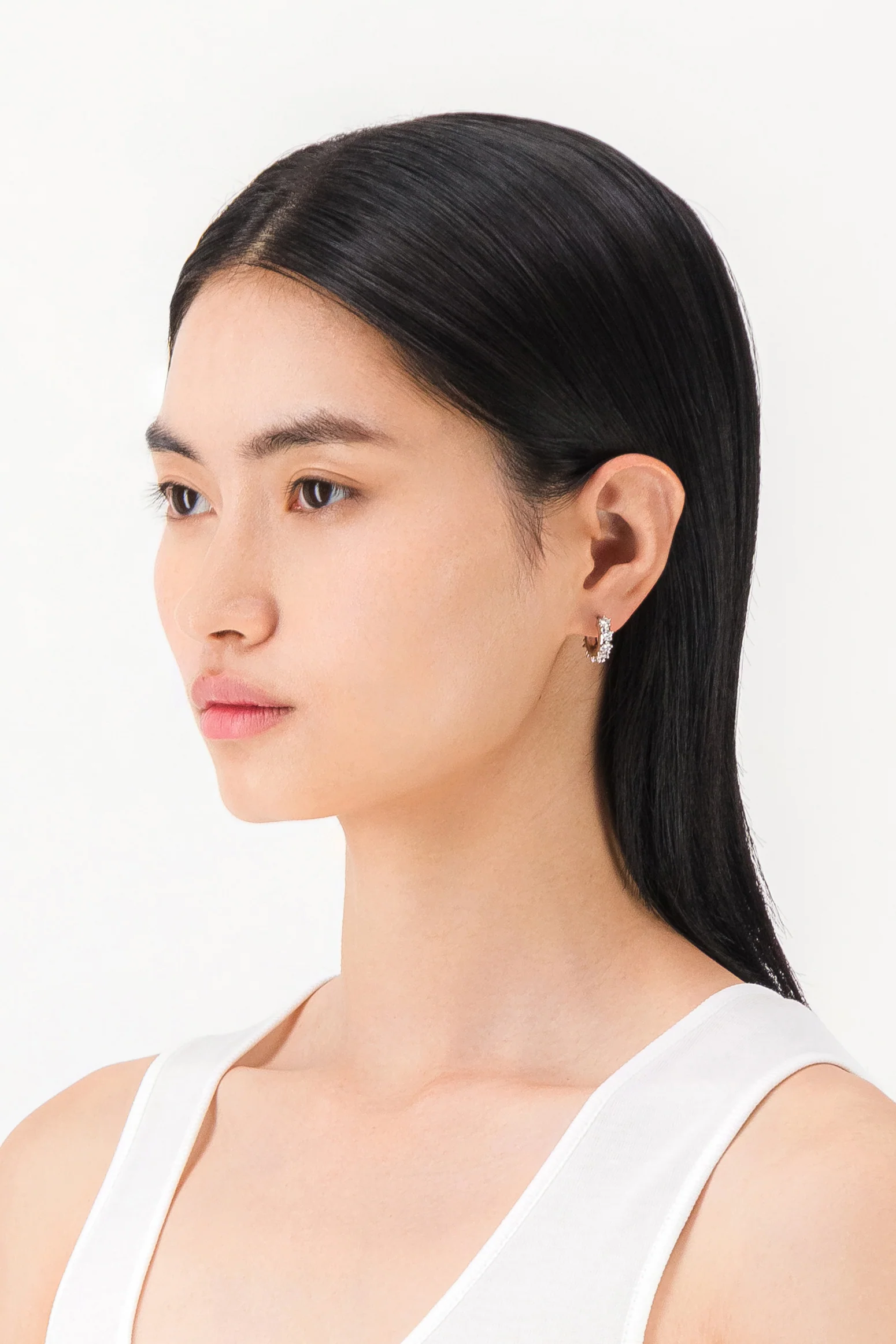 Nina small silver earrings - Image 2
