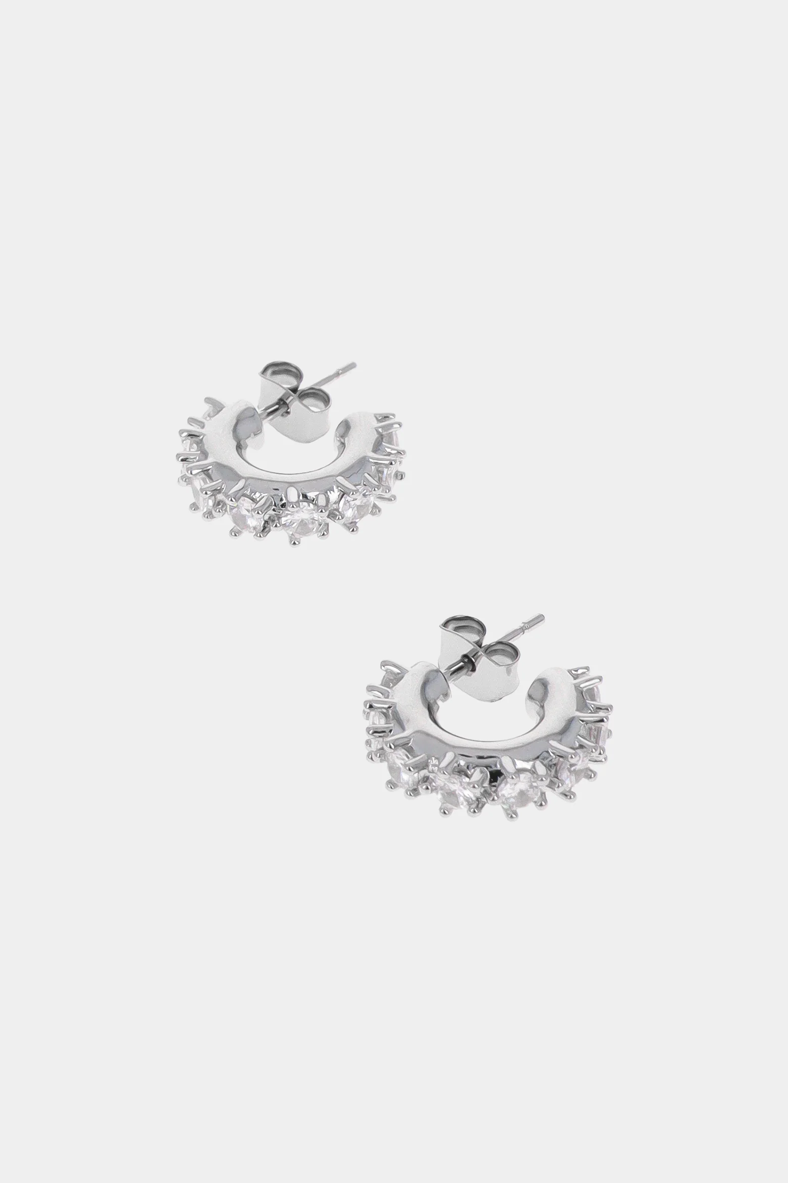 Nina small silver earrings - Image 3